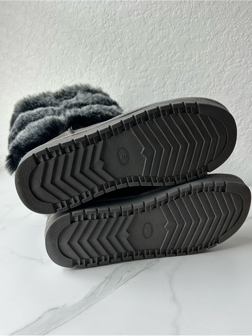 Gray Faux Fur-Trim Winter Boots for Women - Picture 9 of 9